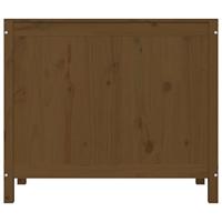 Wasmand 88,5x44x76 cm massief grenenhout honingbruin - thumbnail