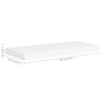 VidaXL Wandschappen zwevend 2 st 60x23,5x3,8 cm mdf wit - thumbnail