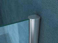 Wiesbaden Eco Douchewand Met Muurprofiel 8 mm Nano - 40x200 cm - thumbnail