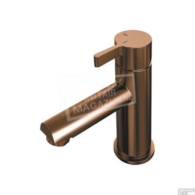 Wastafelmengkraan Brauer Copper Edition Coldstart Opbouw Laag Halfronde Hendel Geborsteld Koper PVD Brauer