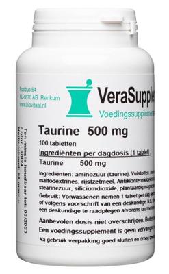 VeraSupplements Taurine 500mg Tabletten VeraSupplements Taurine 500mg Tabletten