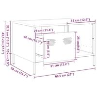 Salontafel 68,5x50x43,5 cm koudgewalst staal antracietkleurig - thumbnail