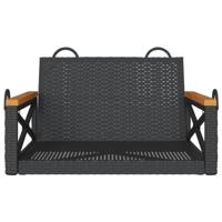 Schommelbank 63x62x40 cm poly rattan zwart - thumbnail