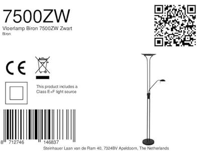 Steinhauer Design leeslampBiron met led - 7500ZW