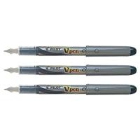 Pilot vulpen V-Pen Silver zwart - thumbnail