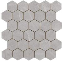 Statale Greige hexagon mozaiek op net van 26,3x27,4 - thumbnail