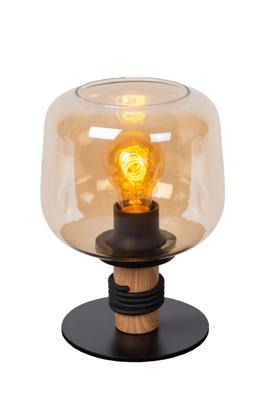 Lucide ILONA - Tafellamp - Ø 18 cm - 1xE27 - Amber
