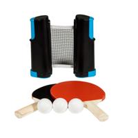 SportX Oprolbaar Tafeltennisnet + 2 Bats + 2 Ballen - thumbnail