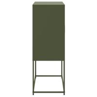Hoge kast 68,5x38,5x107 cm staal olijfgroen - thumbnail