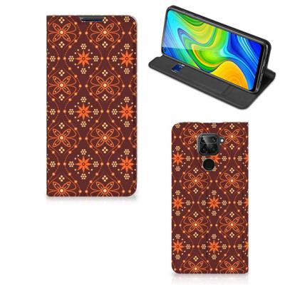 Xiaomi Redmi Note 9 | Hoesje met Magneet | Batik Brown