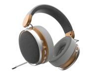 Dark Project ONE SONO Draadloze gaming-headset (wit/goud), over-ear hoofdtelefoon, 3,5 mm, 25 uur batterij, afneembare omnidirectionele microfoon, metalen behuizing, compatibel met pc, PlayStation, - thumbnail