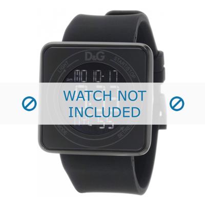 Horlogeband Dolce & Gabbana DW0734 Rubber Zwart 28mm Horlogeband Dolce & Gabbana DW0734 Rubber Zwart 28mm