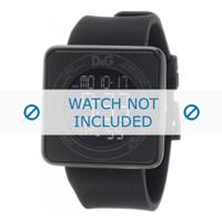 Horlogeband Dolce & Gabbana DW0734 Rubber Zwart 28mm - thumbnail