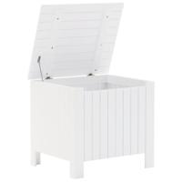Opbergbox met deksel RANA 60x49x54 cm massief grenenhout wit - thumbnail