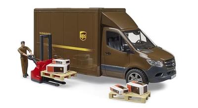 bruder MB Sprinter UPS met chauffeur en toebehoren modelvoertuig - thumbnail