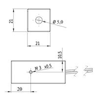 Picotronic Lasermodule Punt Rood 1 mW DD635-1-3(21x21x50) - thumbnail