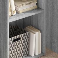 Boekenkast 40x30x77 cm bewerkt hout grijs sonoma eikenkleurig - thumbnail