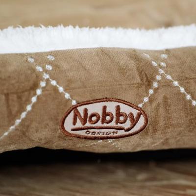 Nobby Comfort bed CENO beige/bruin L x B x H: 86 x 70 x 24 cm