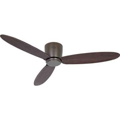 CasaFan ECO PLANO II 132 BZ-NB WiFi Flügel Nussbaum Plafondventilator 28 W (Ø x h) 132 cm x 160 mm Brons Met afstandsbediening, Timer, Met wintermodus,