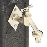 Waterzuil met kraan steen-look antracietkleurig - thumbnail