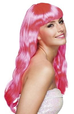 Pruik chique pink