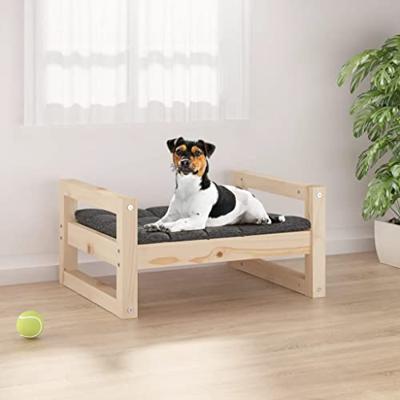 vidaXL Hondenmand 55,5x45,5x28 cm massief grenenhout, hondenbed, puppybed, hondenbedden, puppymand, huisdierenmand, puppymanden, puppybedden