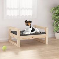 vidaXL Hondenmand 55,5x45,5x28 cm massief grenenhout, hondenbed, puppybed, hondenbedden, puppymand, huisdierenmand, puppymanden, puppybedden - thumbnail