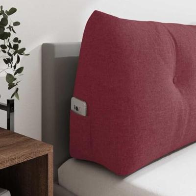 VidaXL Rugkussen wijnrood 140 x 24 x 50 cm stof VidaXL Rugkussen wijnrood 140 x 24 x 50 cm stof