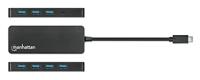Manhattan 168410 USB 3.0-hub Zwart - thumbnail