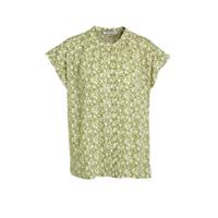 Circle of Trust gebloemde geweven blouse Roos lichtgroen - thumbnail