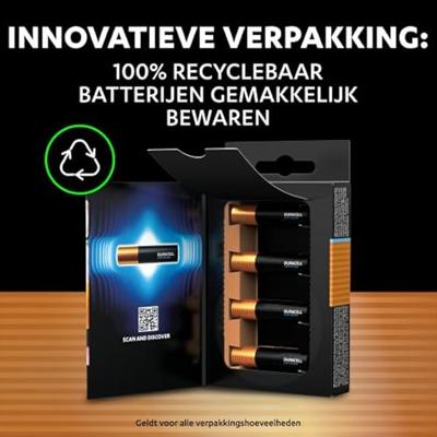 Duracell batterij Optimum AAA, blister van 4 stuks