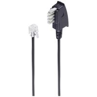 Shiverpeaks Telefoon (analoog) Aansluitkabel [1x Telefoonstekker Duitsland (TAE-N) - 1x RJ11-stekker 6p4c] 6 m Zwart - thumbnail