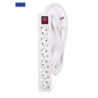 Stekkerdoos wit 5M, met schakelaar en randaarde. 6 aansluitingen - thumbnail