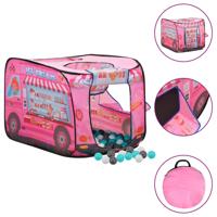 VidaXL Kinderspeeltent met 250 ballen 70x112x70 cm roze - thumbnail