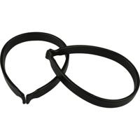 VWP stel broekklemmen pvc zwart - thumbnail