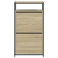 Schoenenkast 60x34x112 cm bewerkt hout sonoma eikenkleurig - thumbnail