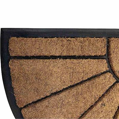 Siena Garden 1711441077 Rubberen voetmat zon halfrond 75 x 45 x 2 cm met kokosvezel (l x b) 45 cm x 75 cm 1 stuk(s)