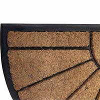 Siena Garden 1711441077 Rubberen voetmat zon halfrond 75 x 45 x 2 cm met kokosvezel (l x b) 45 cm x 75 cm 1 stuk(s) - thumbnail