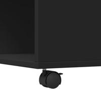 Salontafel 80x80x40 cm bewerkt hout zwart - thumbnail