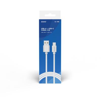 USB-kabel 2 m USB 2.0, USB A - USB C Wit SAVIO CL-168