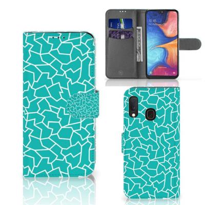Samsung Galaxy A20e Hoesje Cracks Blue Samsung Galaxy A20e Hoesje Cracks Blue
