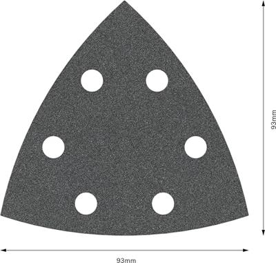 Bosch Accessoires Schuurblad 93mm, 5 stuks korrel 120 - 2608605194 - thumbnail