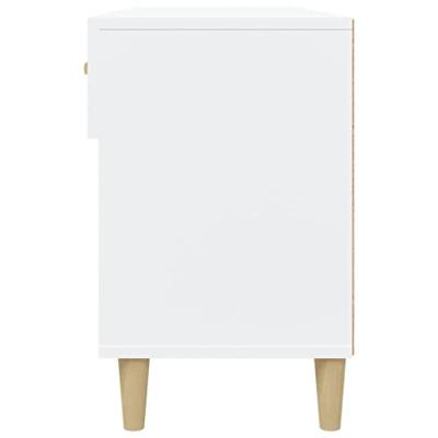 VidaXL Schoenenkast 102x35x55 cm bewerkt hout wit VidaXL Schoenenkast 102x35x55 cm bewerkt hout wit
