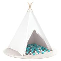 VidaXL Teepee tent wit 120 x 120 x 150 cm stof en plastic - thumbnail