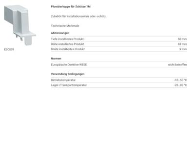Hager ESC001 Plombeerkap 1 stuk(s)