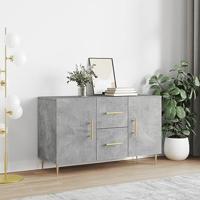 Dressoir 100x36x60 cm bewerkt hout betongrijs - thumbnail
