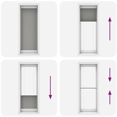 Pliss rolgordijn 75x200 cm stofbreedte 74,4 cm antraciet