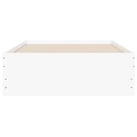 Bedframe met lades bewerkt hout wit 90x190 cm - thumbnail