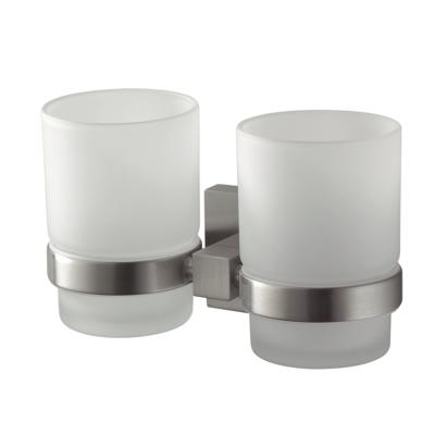 Glashouder Dubbel Haceka Mezzo Tec Mat Chroom Haceka