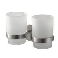 Glashouder Dubbel Haceka Mezzo Tec Mat Chroom Haceka - thumbnail